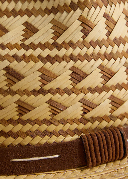 Patterned Summer Hat Natural - Paul Stuart