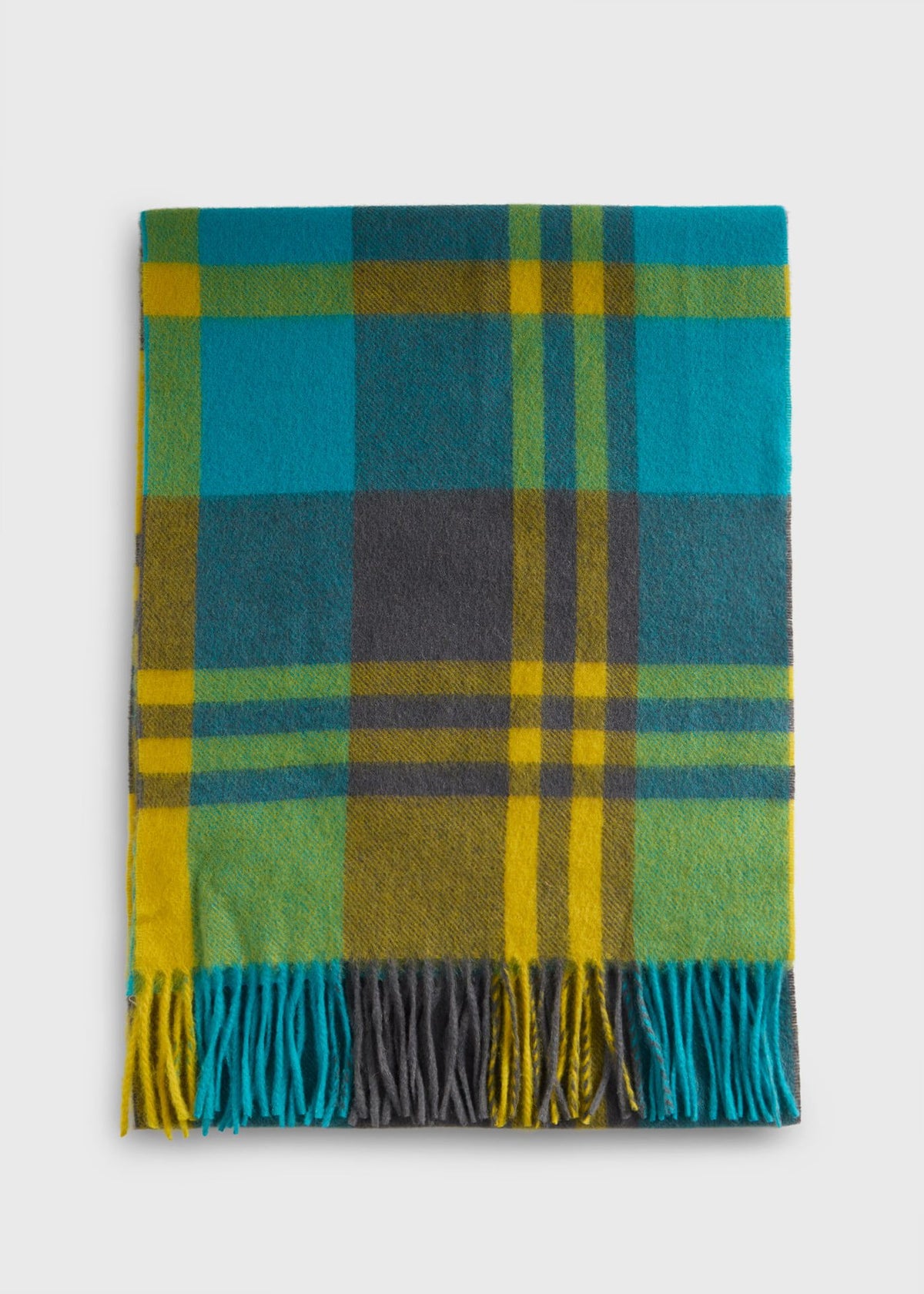 Woven Cashmere Plaid Scarf Blue/Red - Paul Stuart