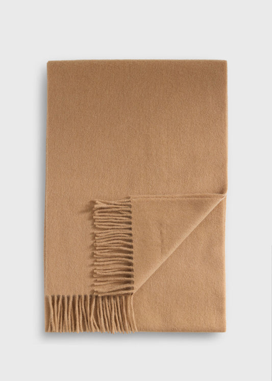 Cashmere Scarf with Man on the Fence Logo Blue, unselectable - Paul Stuart