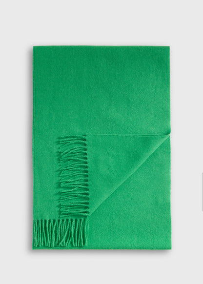 Cashmere Scarf with Man on the Fence Logo Blue, unselectable - Paul Stuart