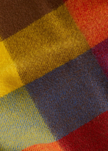 Woven Cashmere Buffalo Check Scarf Multi - Paul Stuart