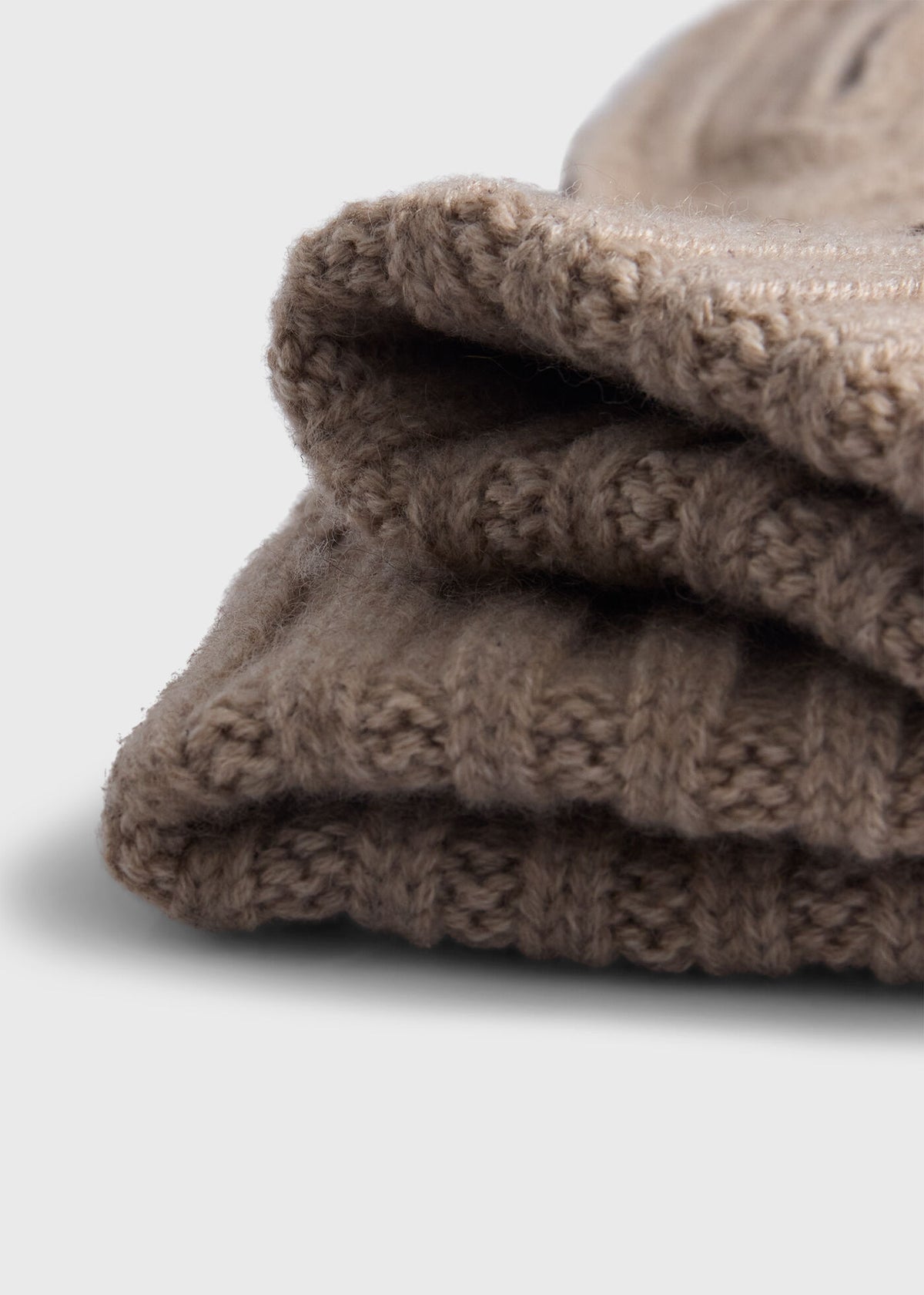 Suede & Cashmere Cable Knit Glove Tan/Brown - Paul Stuart
