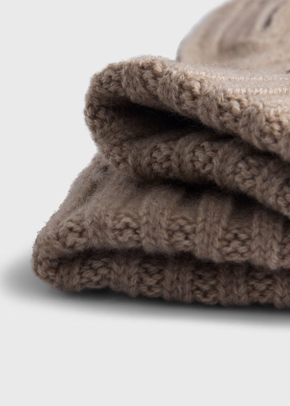 Suede & Cashmere Cable Knit Glove Tan/Brown - Paul Stuart