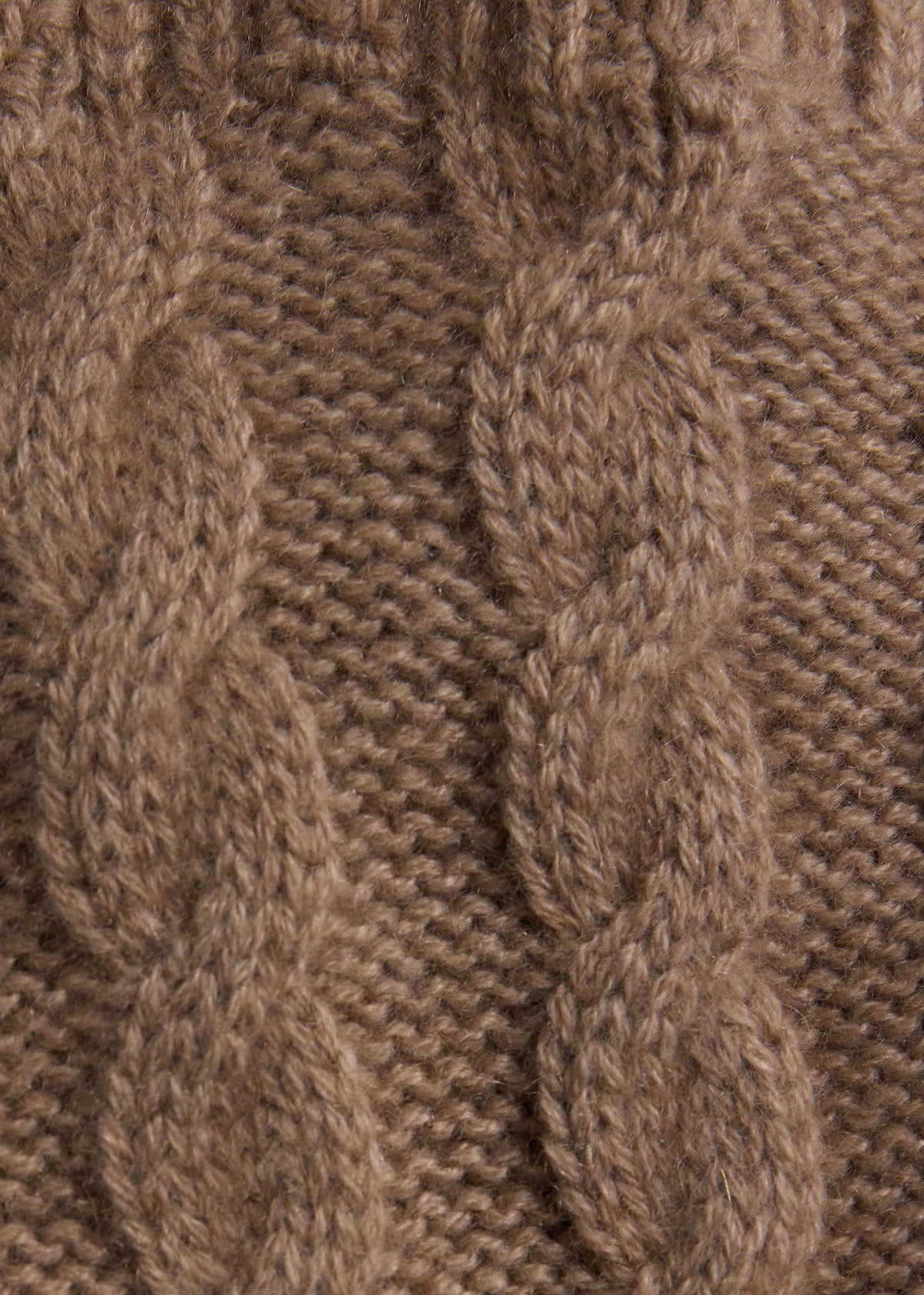 Suede & Cashmere Cable Knit Glove Tan/Brown - Paul Stuart