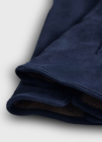 Suede Gloves with Cashmere Lining Light Blue - Paul Stuart