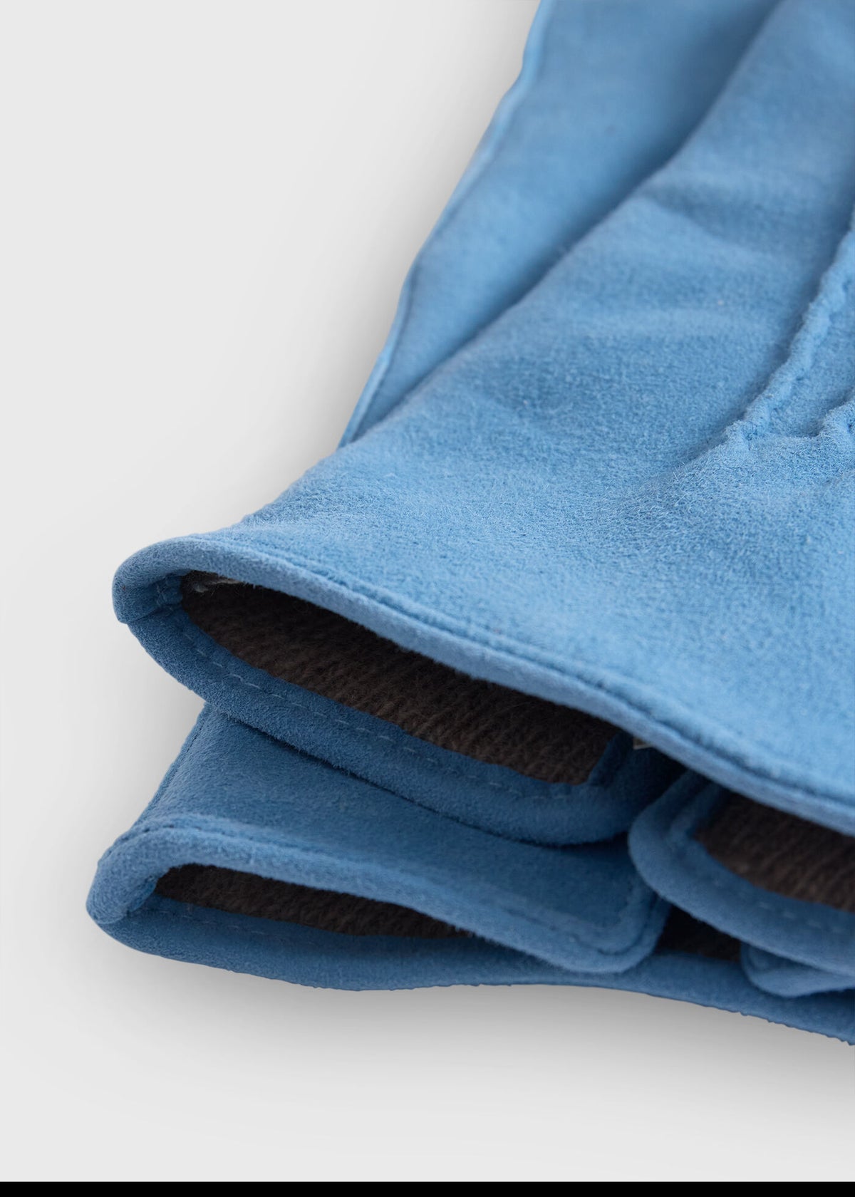 Suede Gloves with Cashmere Lining Light Blue - Paul Stuart