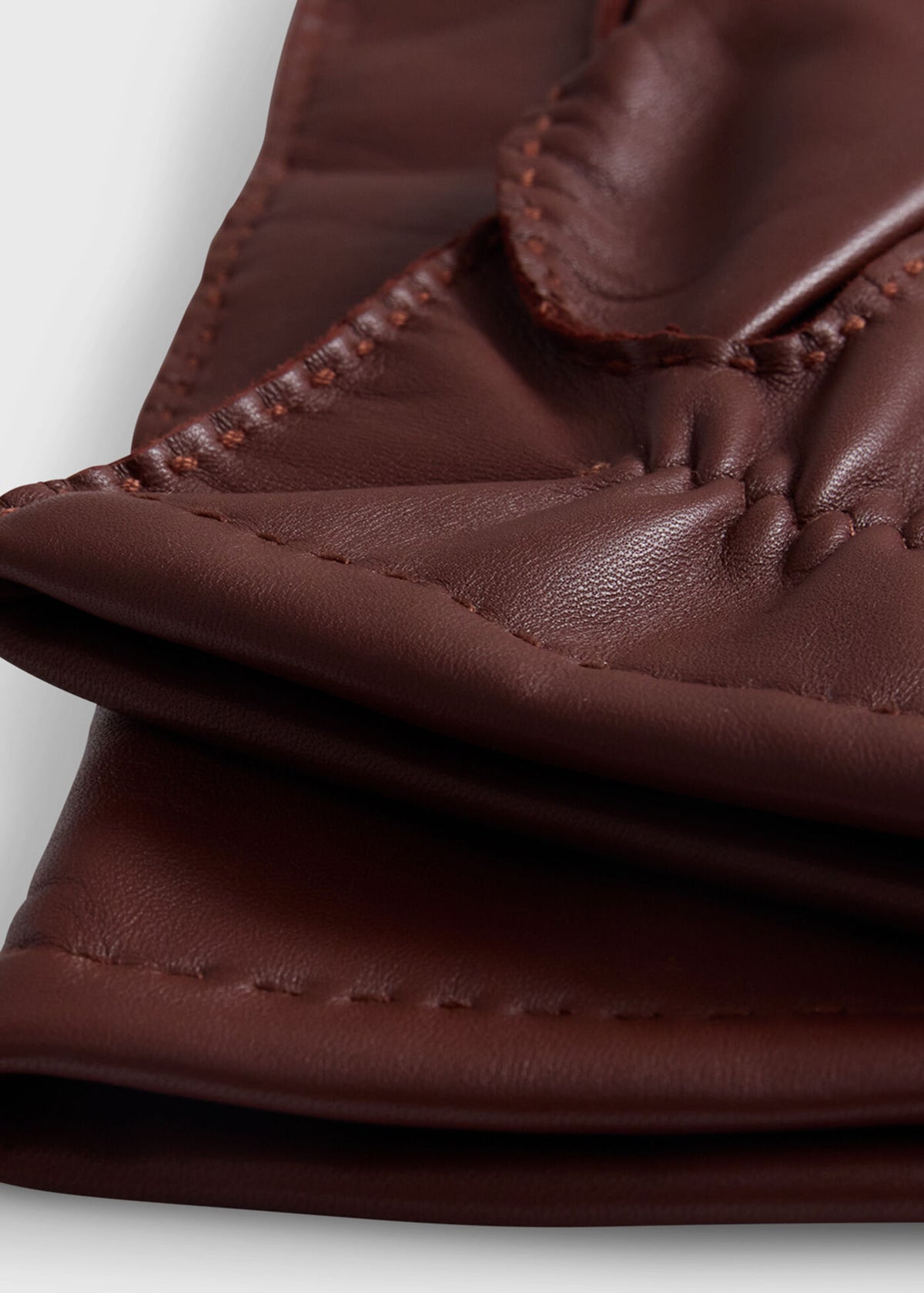 Leather Saddle Stitch Glove Black - Paul Stuart
