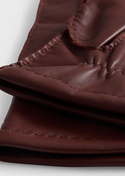 Leather Saddle Stitch Glove Black - Paul Stuart