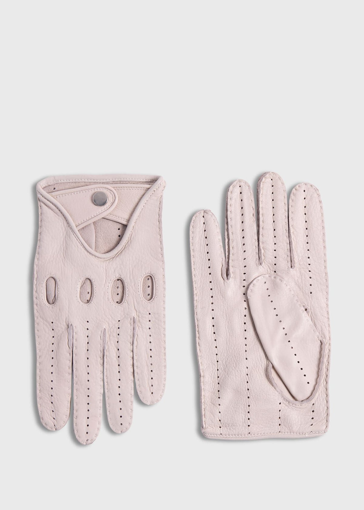 Deerskin Leather Driving Glove Beige - Paul Stuart