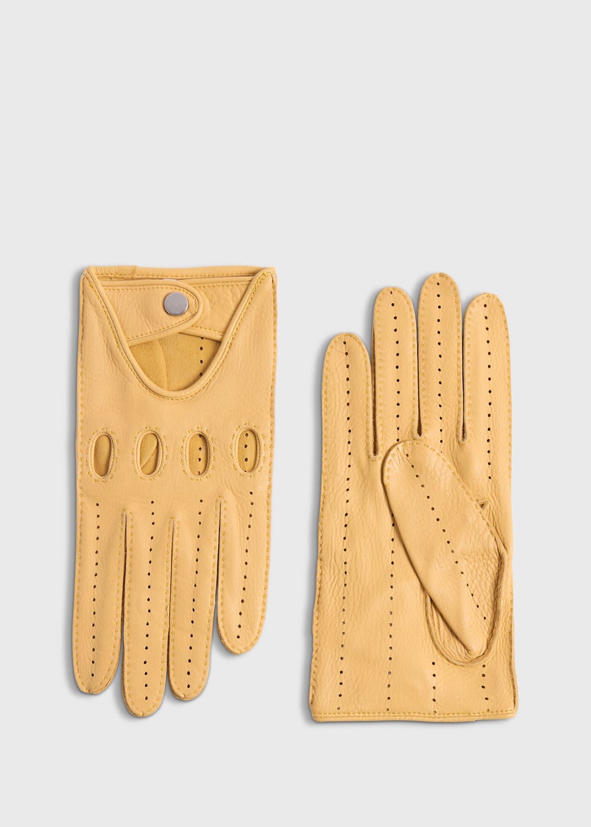 Deerskin Leather Driving Glove Beige - Paul Stuart