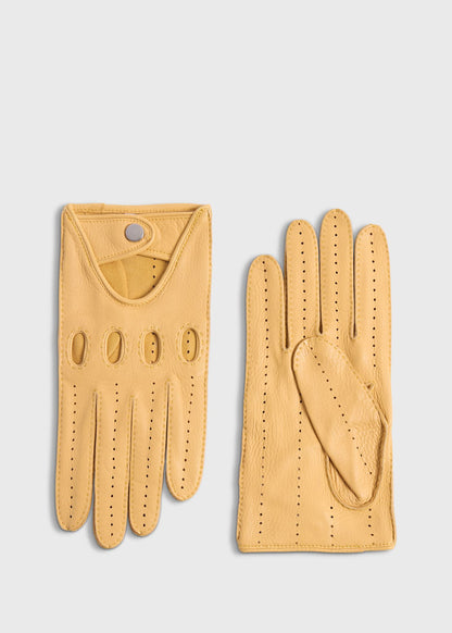 Deerskin Leather Driving Glove Beige - Paul Stuart