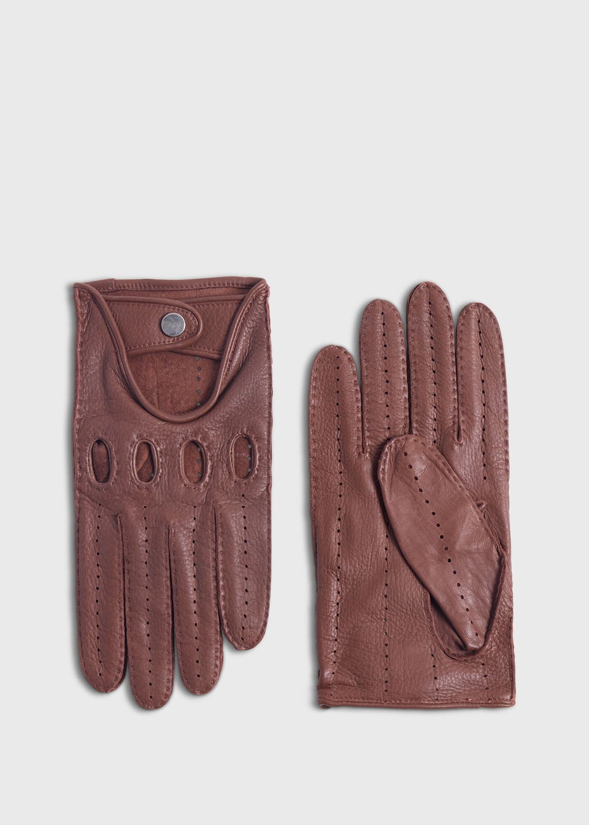 Deerskin Leather Driving Glove Beige - Paul Stuart