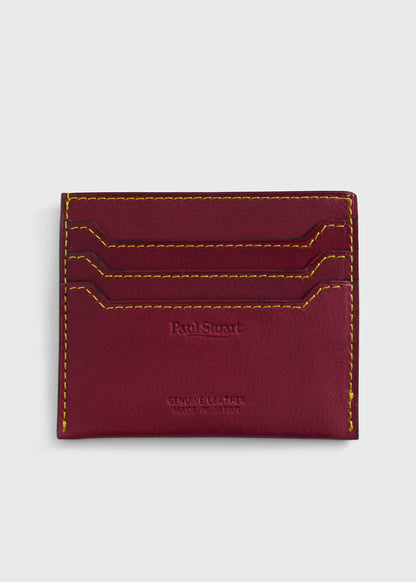 Flat Card Case Burgundy - Paul Stuart