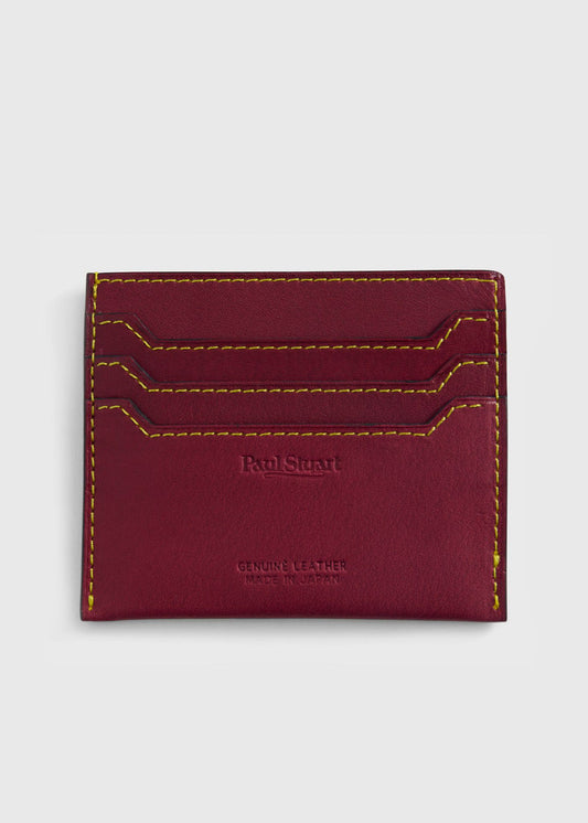 Flat Card Case Burgundy - Paul Stuart