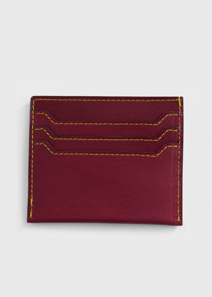 Flat Card Case Burgundy - Paul Stuart