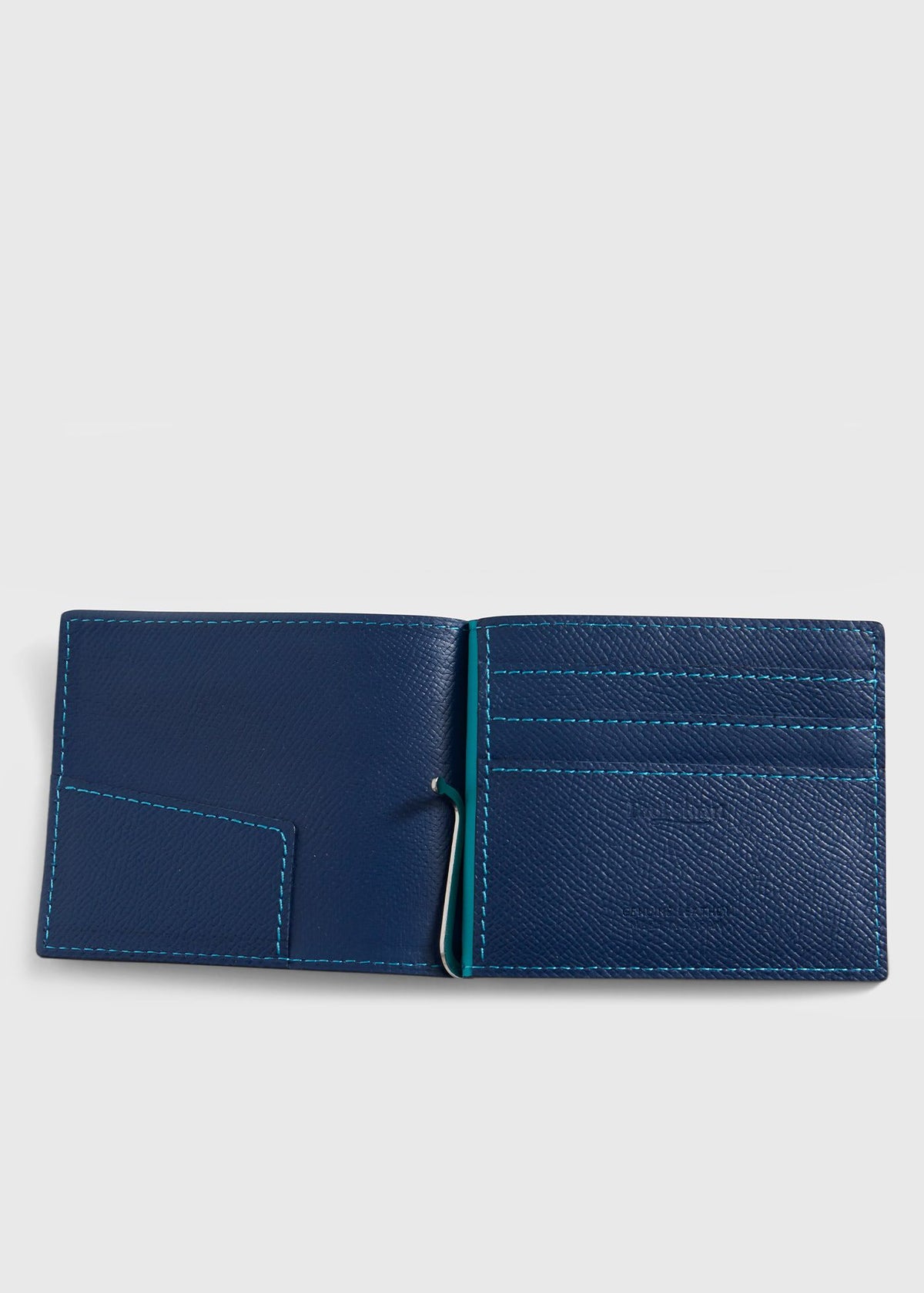 French Calf Money Clip Blue - Paul Stuart