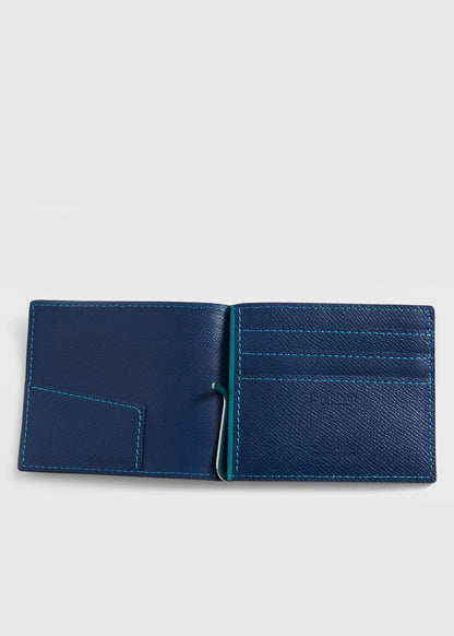 French Calf Money Clip Blue - Paul Stuart
