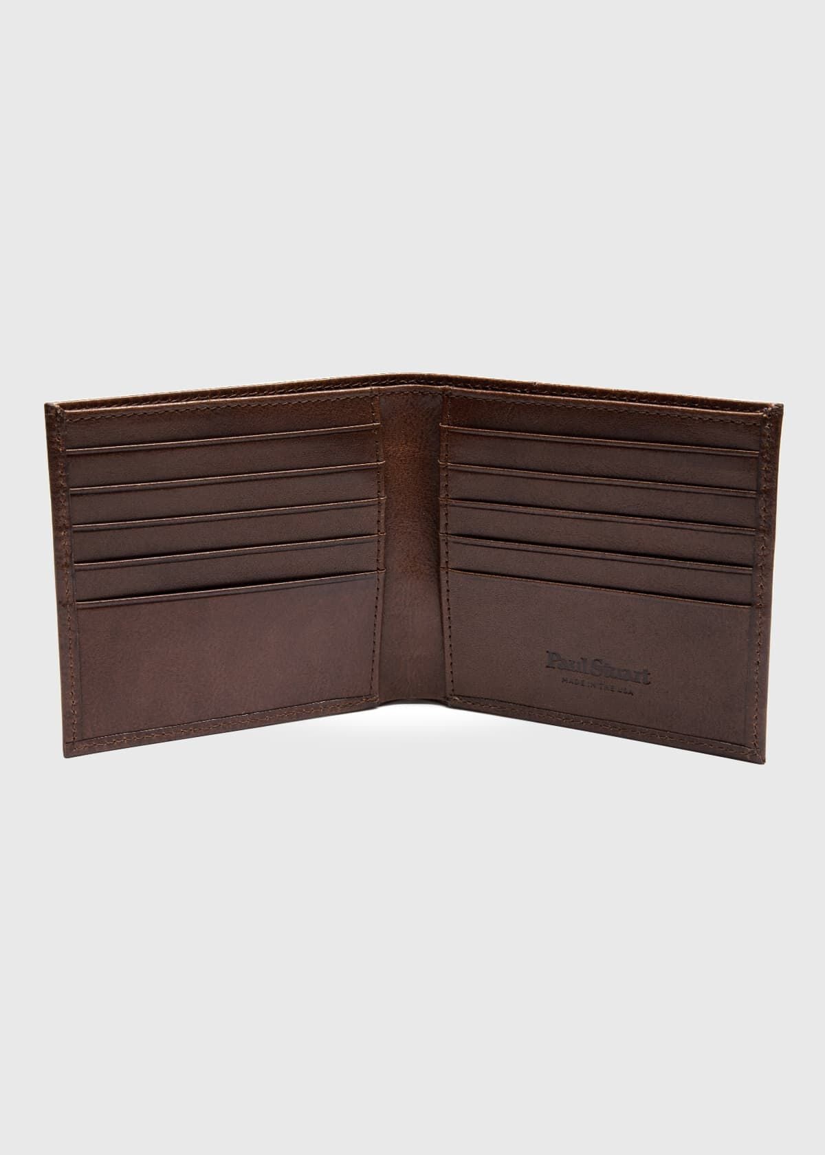 Vachetta Leather Hipster Wallet Black, unselectable - Paul Stuart