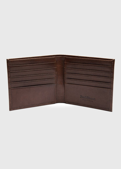 Vachetta Leather Hipster Wallet Black, unselectable - Paul Stuart