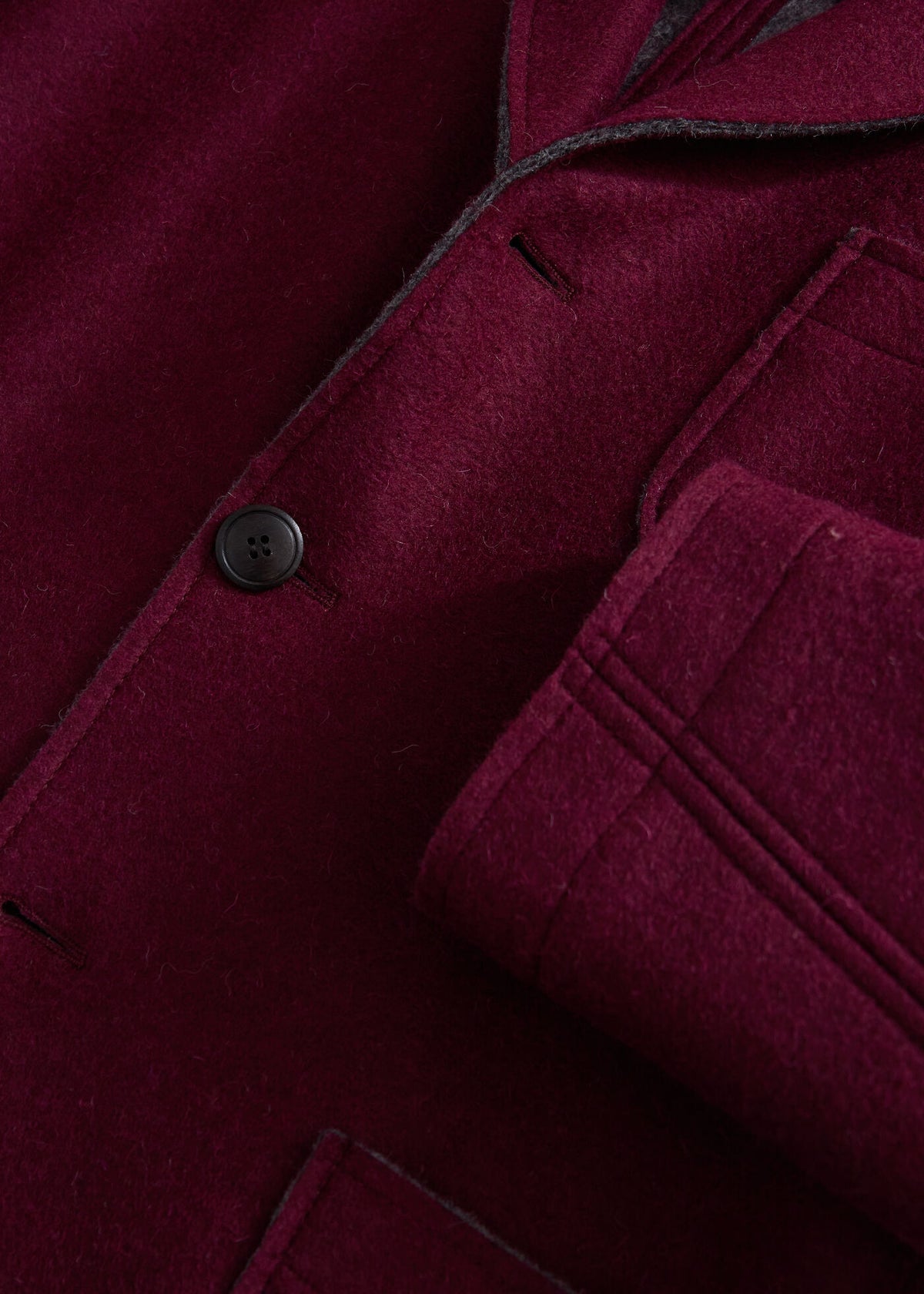 Wool Patch Pocket Jacket Wine - Paul Stuart