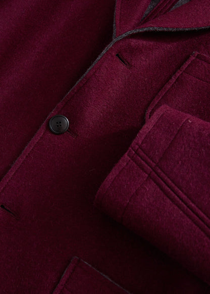 Wool Patch Pocket Jacket Wine - Paul Stuart