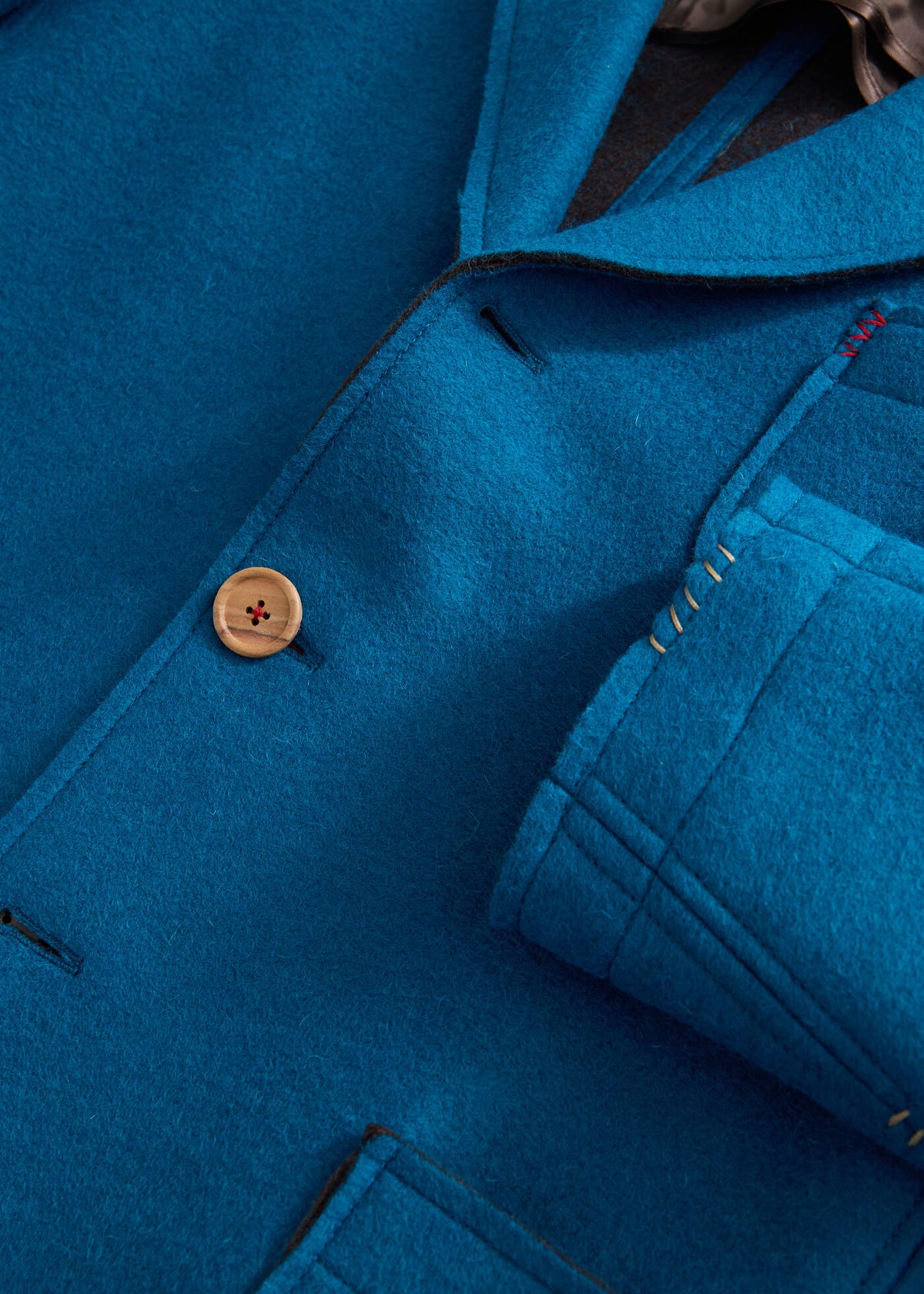 Wool Raw Edge Jacket Purple - Paul Stuart