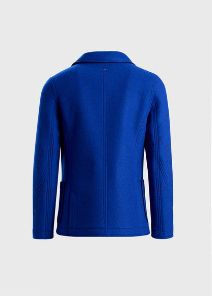 Wool Raw Edge Jacket Purple - Paul Stuart