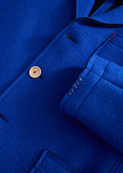 Wool Raw Edge Jacket Purple - Paul Stuart
