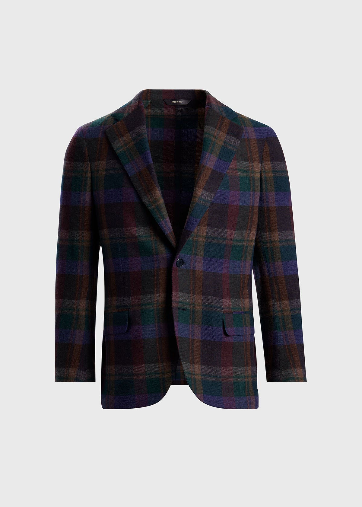Bold Plaid Fall Jacket Dark Brown - Paul Stuart