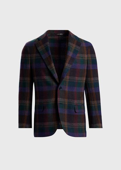 Bold Plaid Fall Jacket Dark Brown - Paul Stuart