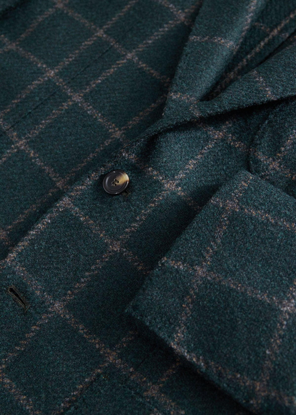 Tweed Windowpane Jacket Green - Paul Stuart