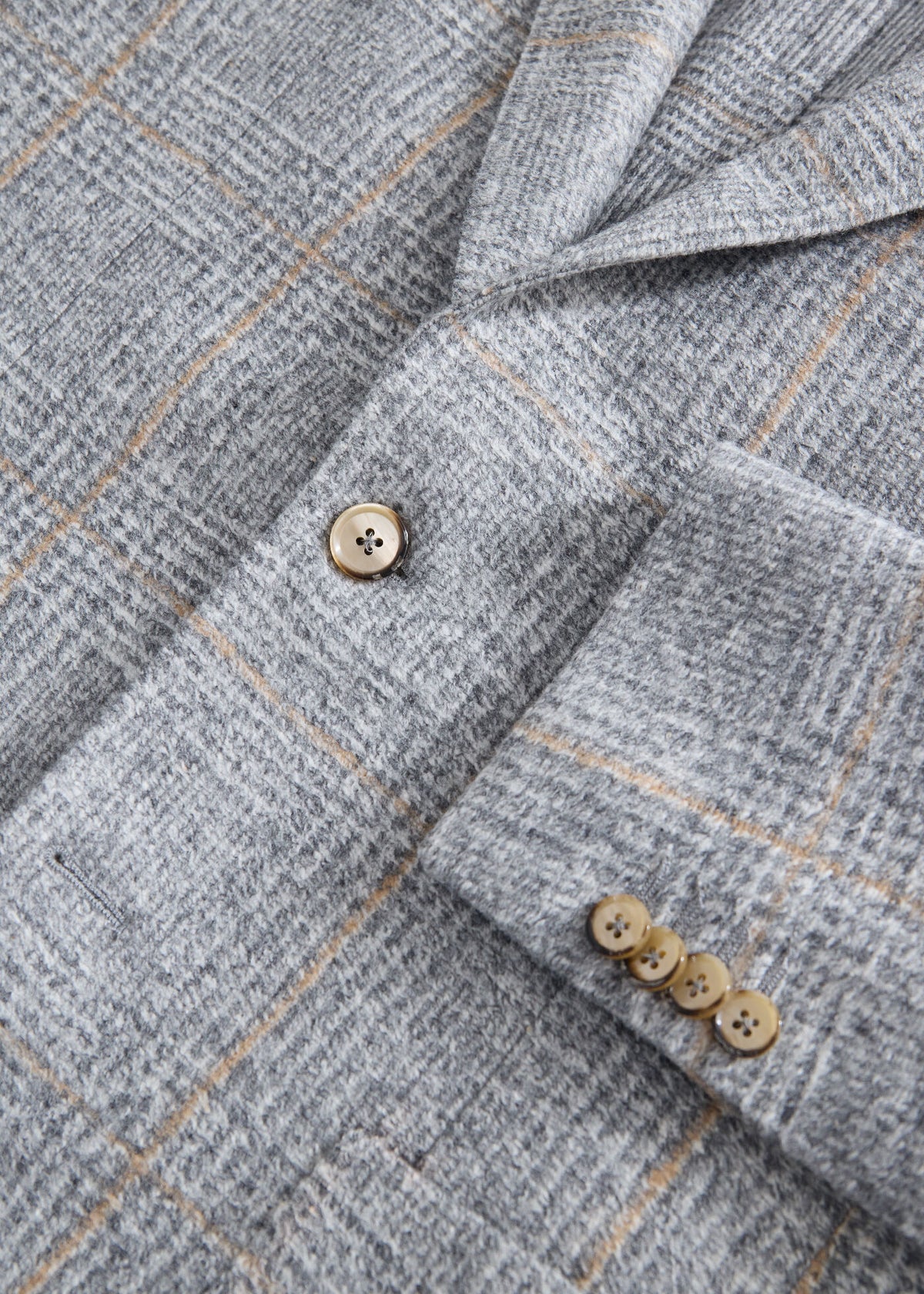 Jersey Plaid Soft Jacket Light Grey - Paul Stuart