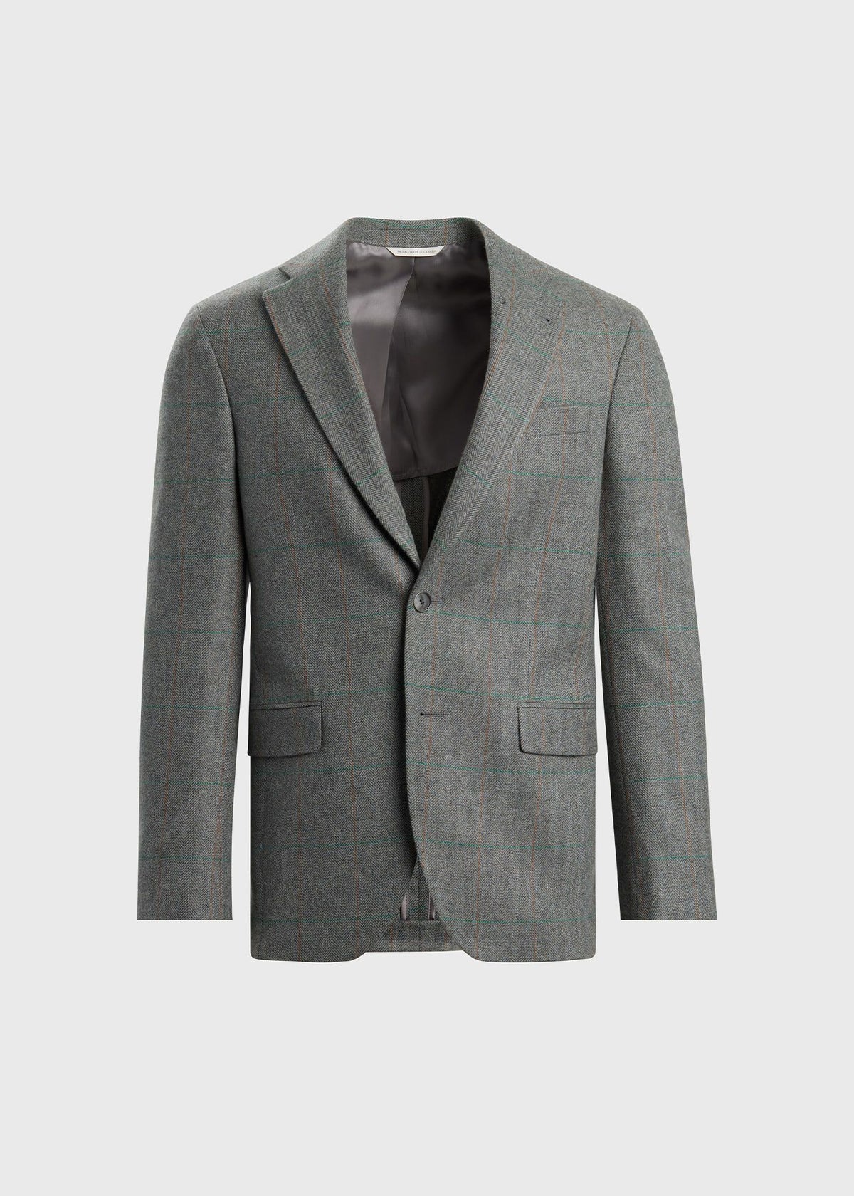Cashmere Deco Herringbone Jacket Grey - Paul Stuart