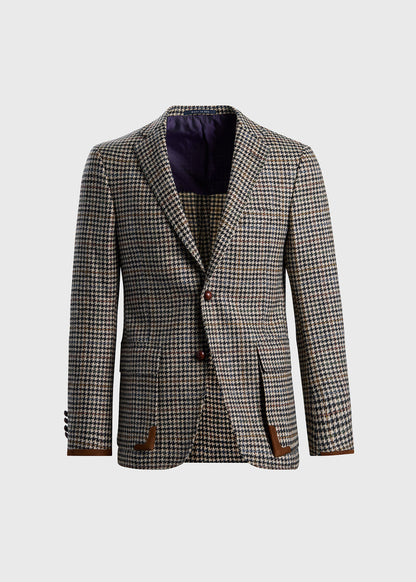 The Shetland Wool Highlander Jacket Black/White - Paul Stuart