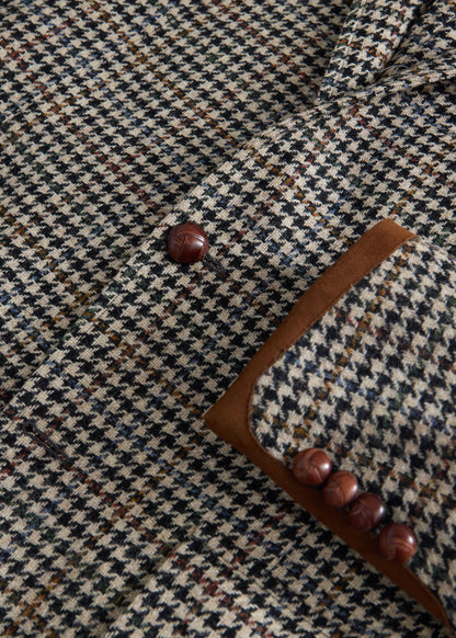 The Shetland Wool Highlander Jacket Black/White - Paul Stuart
