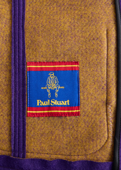 Wool Raw Edge Jacket Purple - Paul Stuart