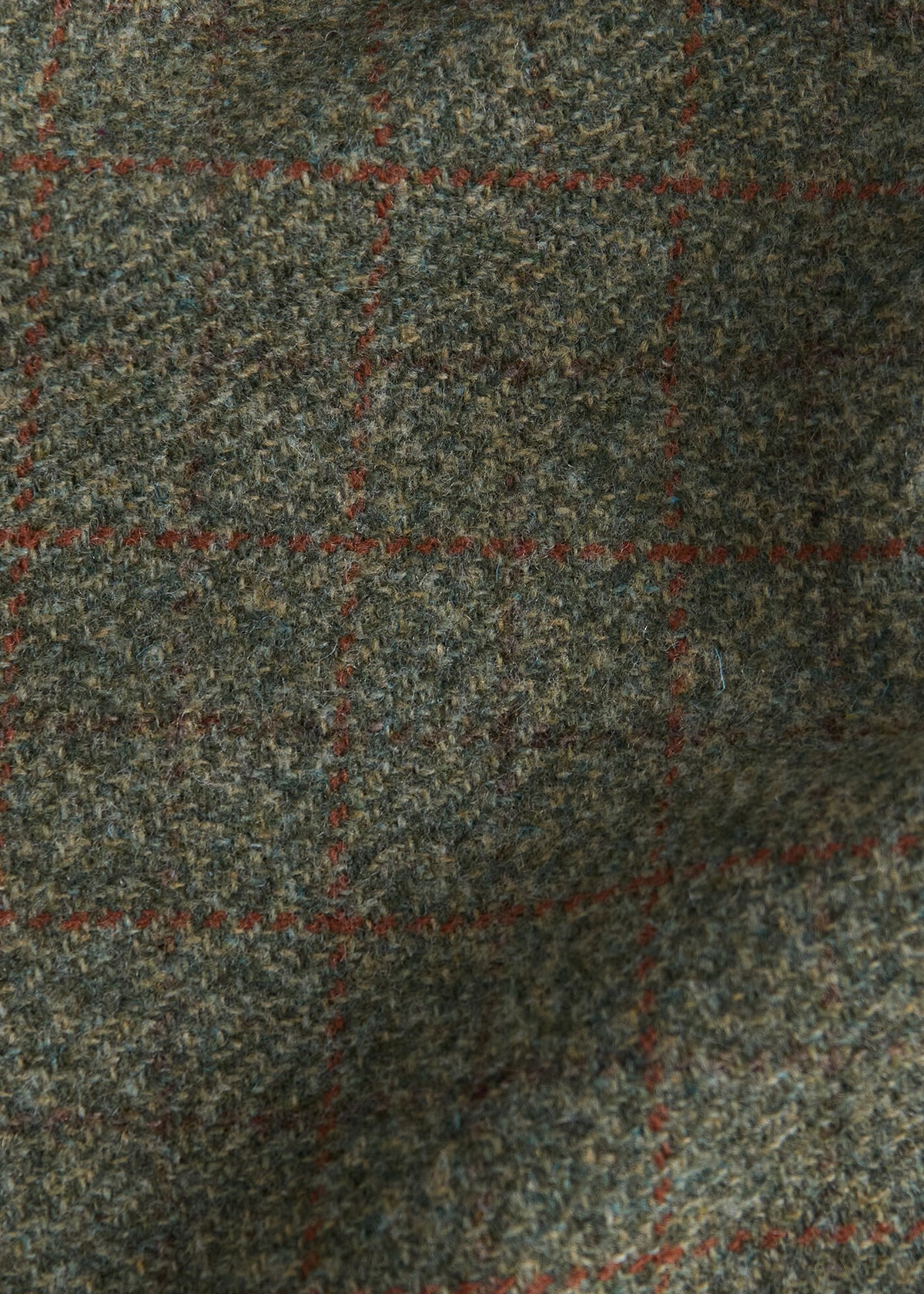 Cashmere & Wool Plaid Jacket Olive/Rust - Paul Stuart
