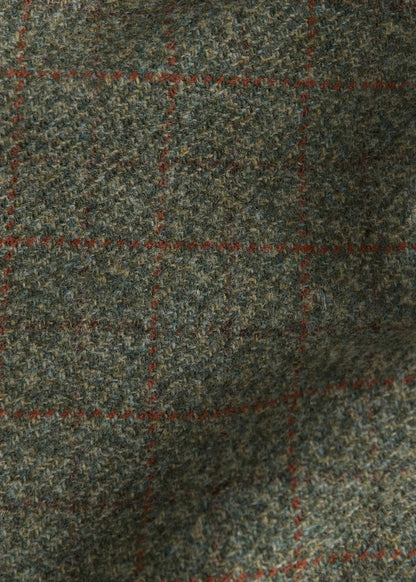 Cashmere & Wool Plaid Jacket Olive/Rust - Paul Stuart