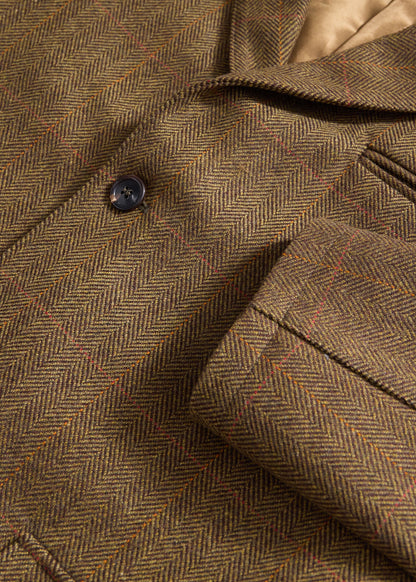 Wool Plaid Sportsman Jacket Olive - Paul Stuart