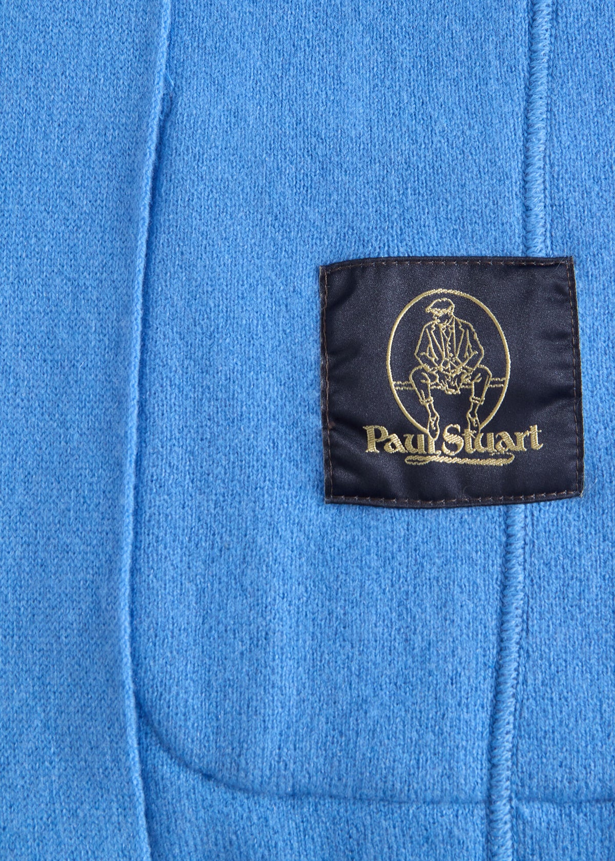 Single Breasted Knitted Cashmere Blazer Sky Blue - Paul Stuart