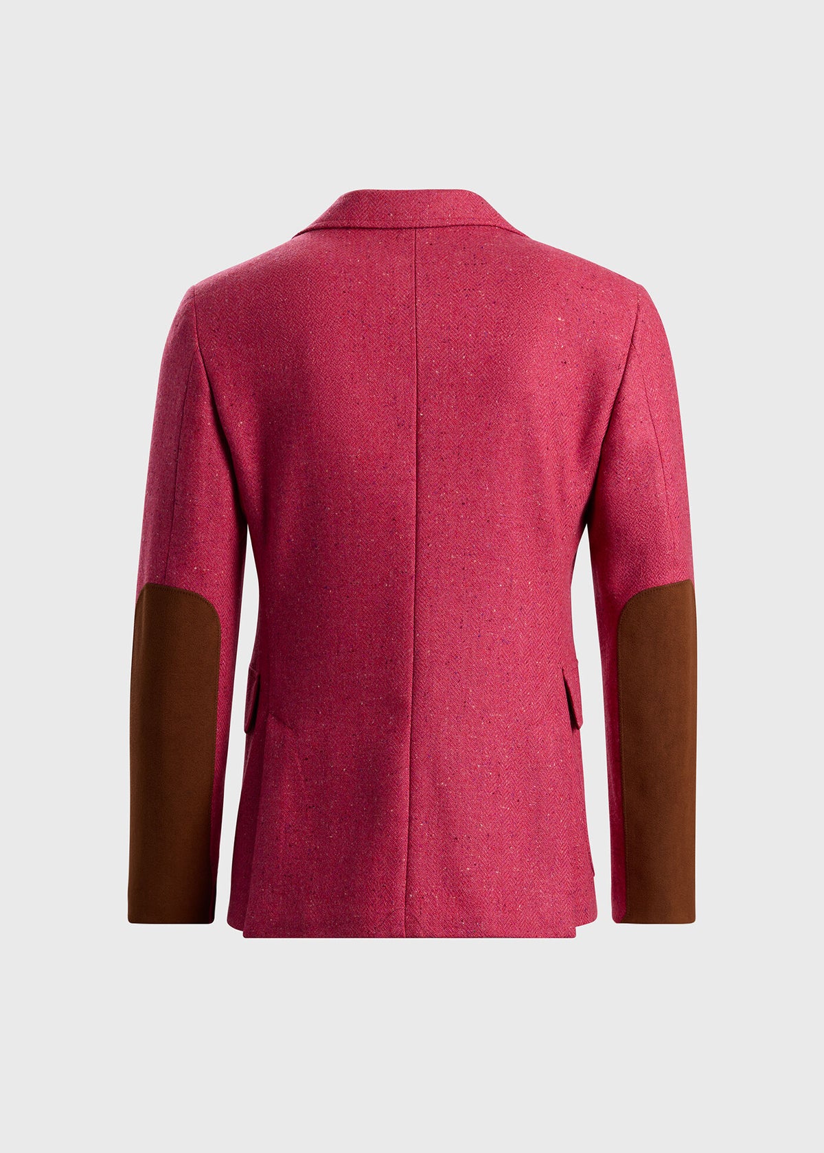 Tweed Jacket with Suede Finishing Raspberry - Paul Stuart