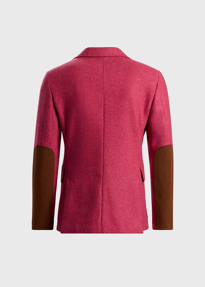 Tweed Jacket with Suede Finishing Raspberry - Paul Stuart