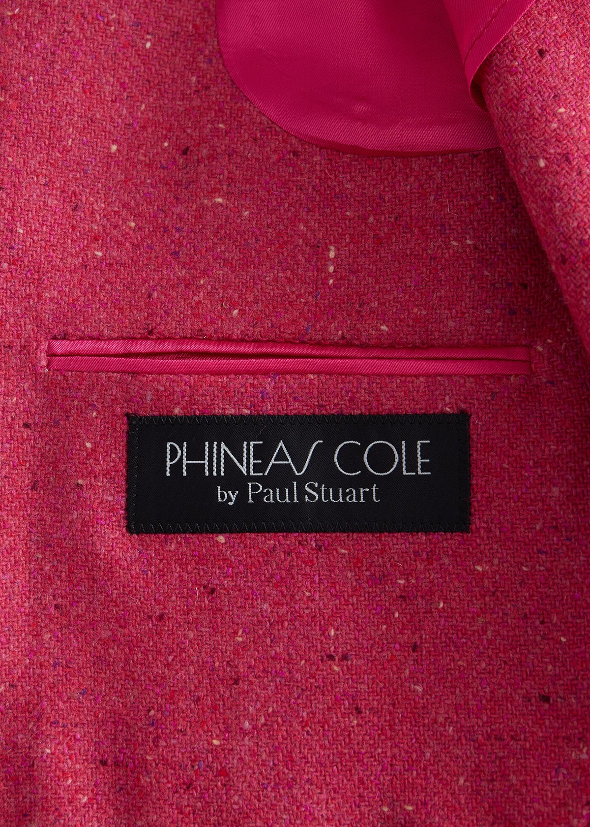 Tweed Jacket with Suede Finishing Raspberry - Paul Stuart