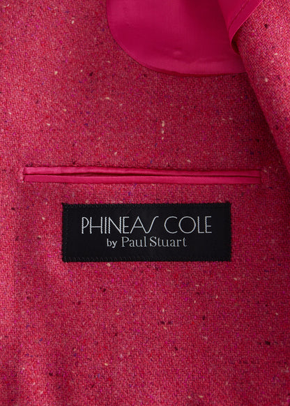 Tweed Jacket with Suede Finishing Raspberry - Paul Stuart