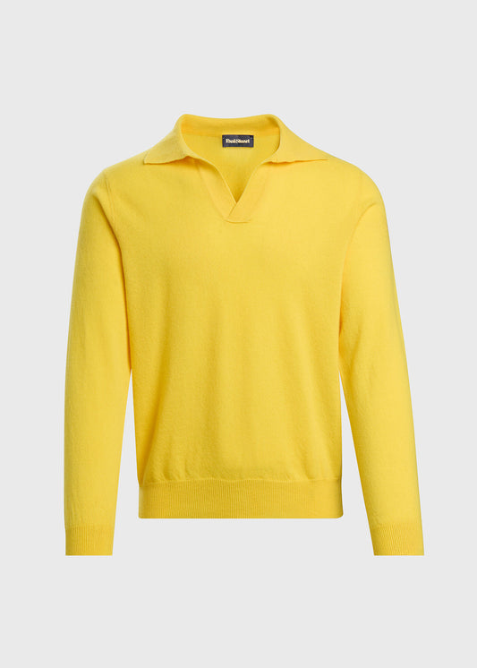 Wool Johnny Collar Pullover Green - Paul Stuart