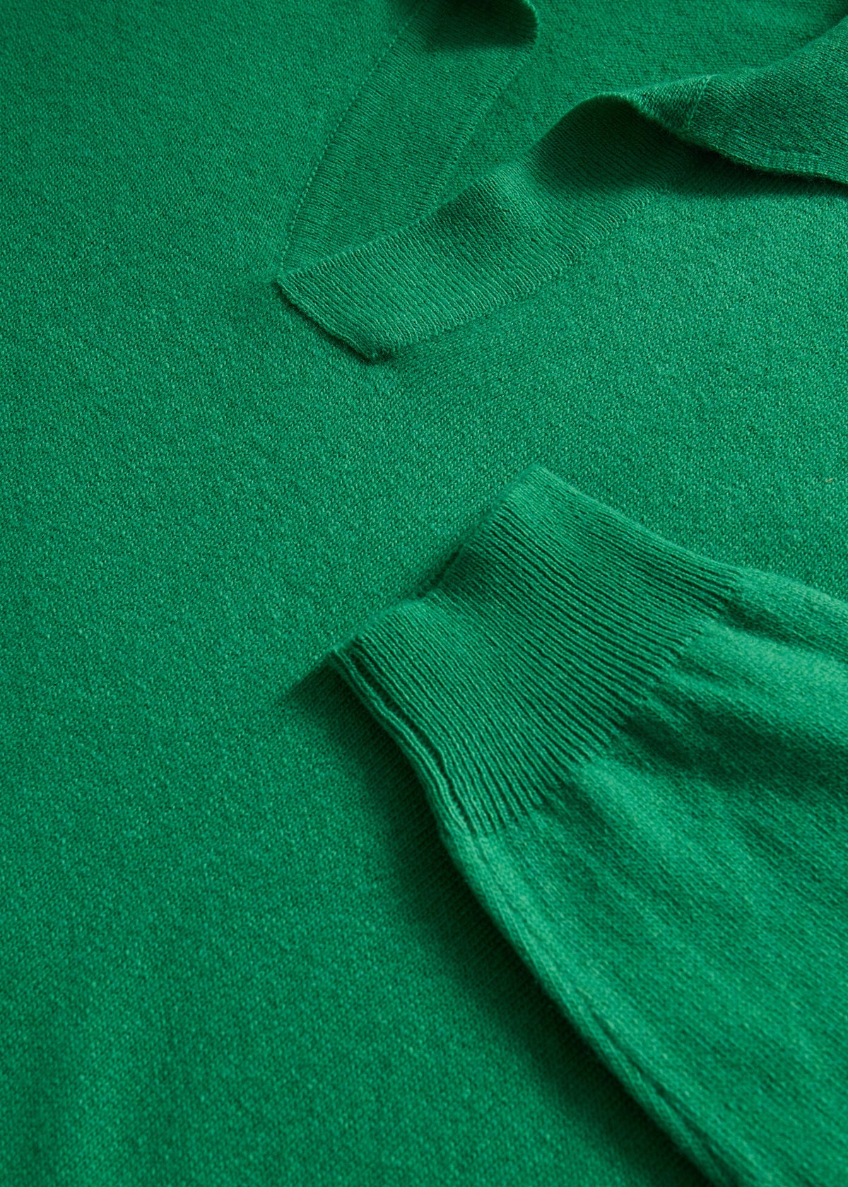 Wool Johnny Collar Pullover Green - Paul Stuart