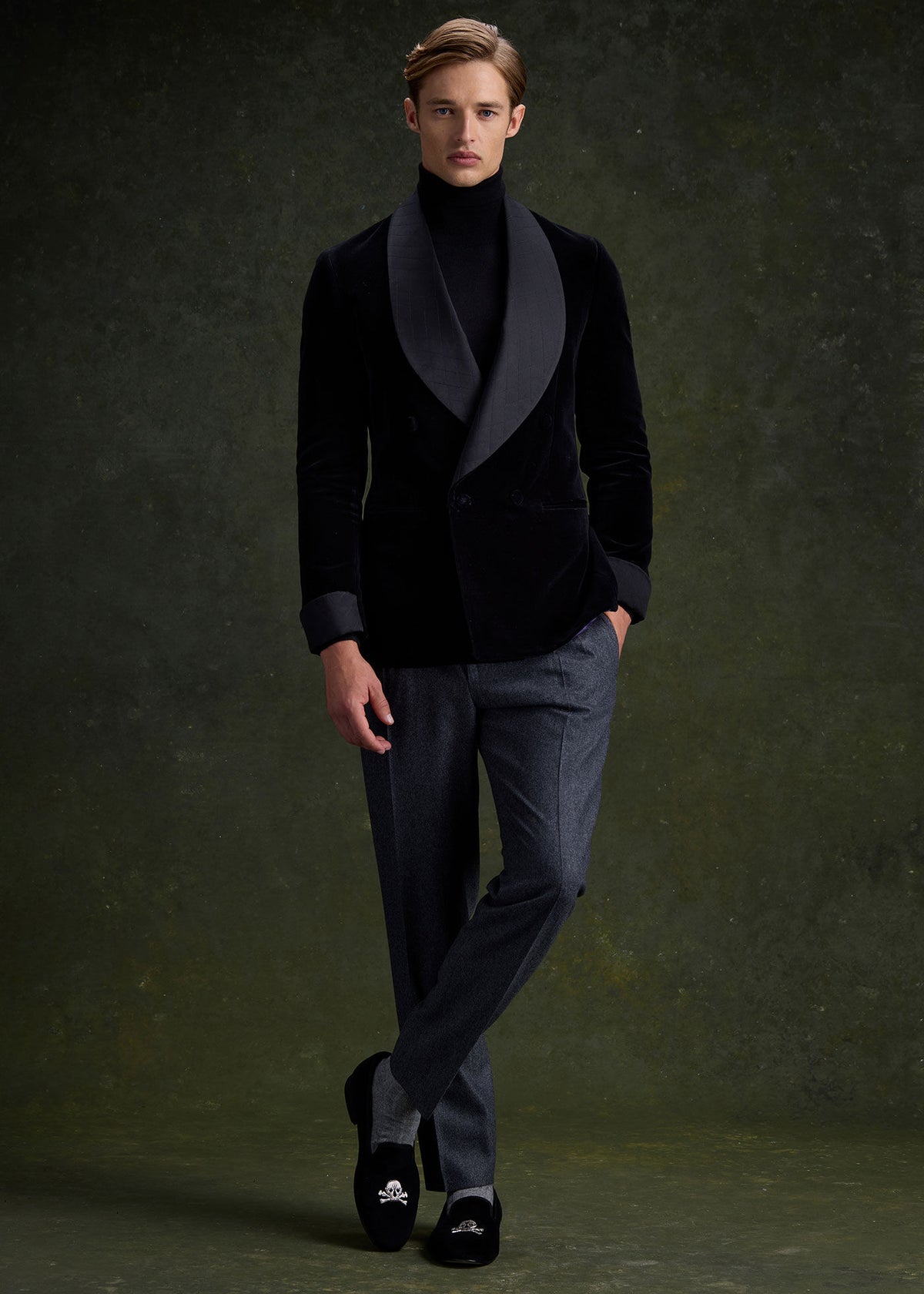 Velvet Shawl Collar Dinner Jacket Black - Paul Stuart