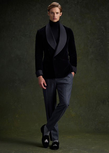 Velvet Shawl Collar Dinner Jacket Black - Paul Stuart