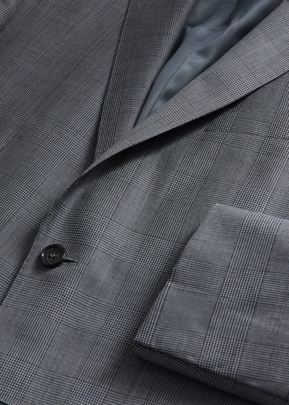 All Year Super 150s Wool Plaid Suit Grey - Paul Stuart