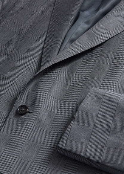 All Year Super 150s Wool Plaid Suit Grey - Paul Stuart